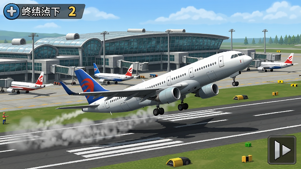 �����յ�վ2��Ϸ���棬չʾ��æ���ܵ���һ�ܷɻ�������ɣ��������ִ�����վ¥