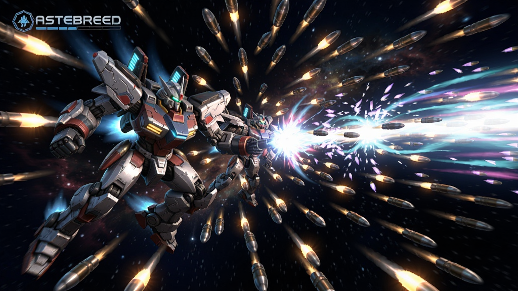 Astebreed��Ϸ�������ǿ��ж���ܼ���Ļ���ͷŻ���������3Dս������