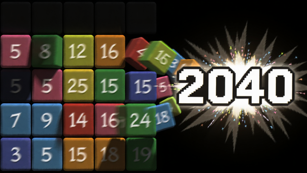 2048��Ϸ���ַ���ϲ���������ɫ�����ں�ɫ�����ϻ��������պϳ�2048���ֵ�˲����Ч