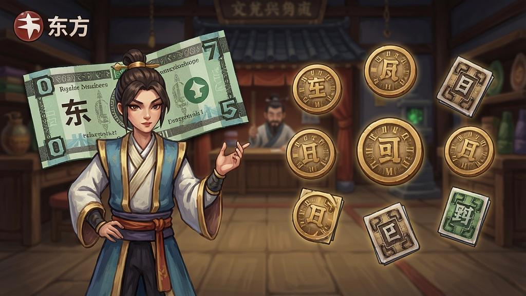 东方币札游戏角色与币札系统场景图
