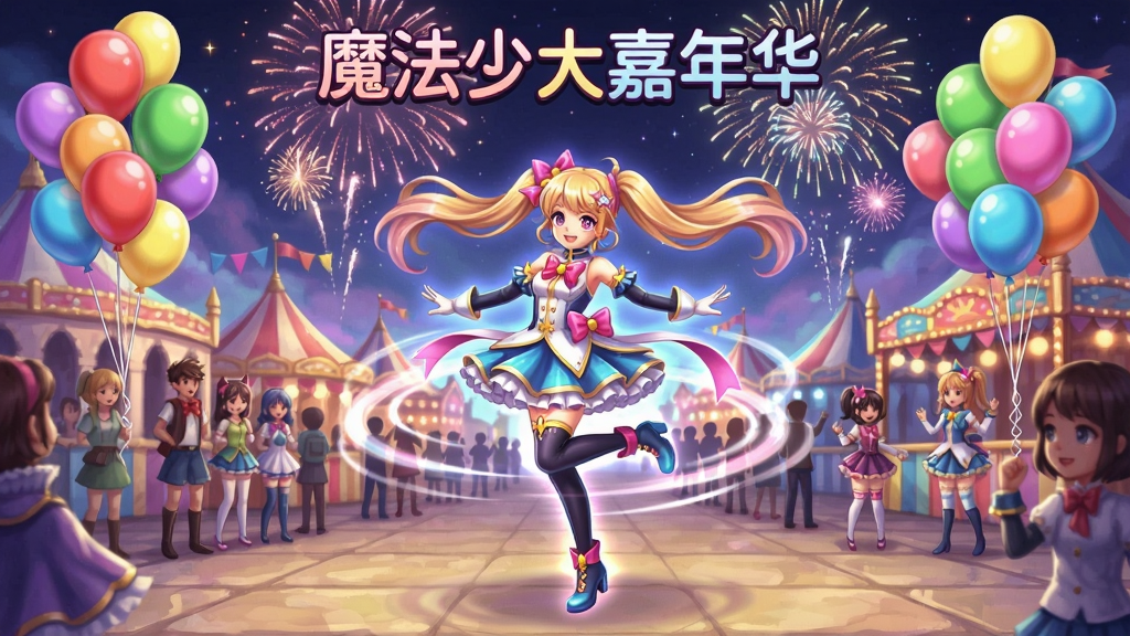 ħ����Ů���껪��Ϸ����������ħ����Ů�ڼ��껪�㳡��ת���裬��Χ�в�ɫ������̻�