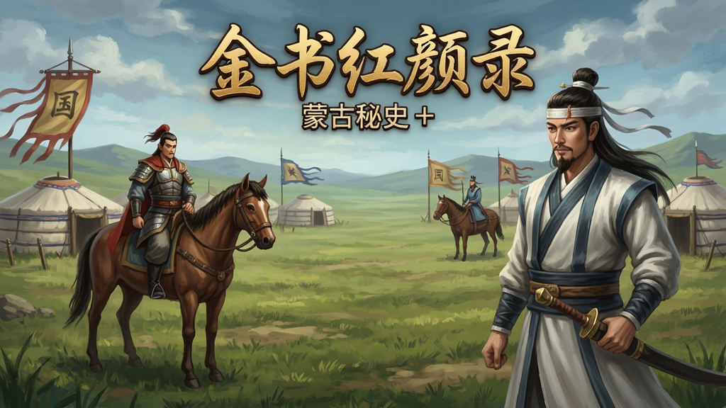 金书红颜录之蒙古秘史游戏场景,蒙古草原与金庸武侠人物
