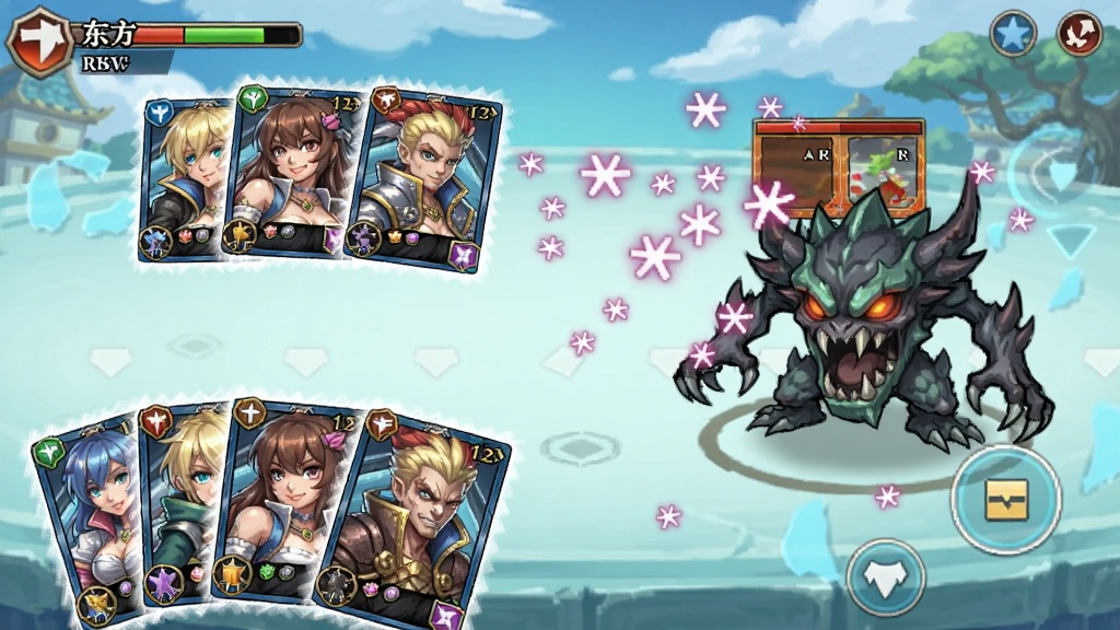������Ƭս��RPG����Ϸս�������ͼ����Ϊ��ɫ�������ƣ��ҷ�Ϊ�з�����������������������е�Ļ��Ч