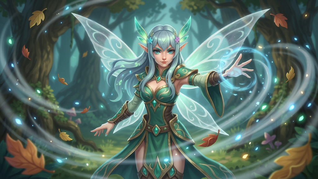 ��֮������Ϸ��ɫ�����ɭ����ʩչ��ϵħ������Χ��Ʈ�����Ҷ�͹�â