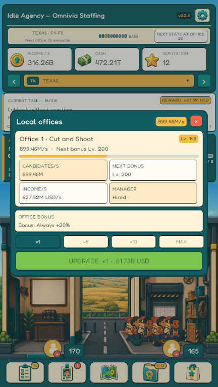 闲置机构游戏(Idle Agency)v0.2.11 安卓版