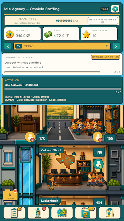 闲置机构游戏(Idle Agency)v0.2.11 安卓版
