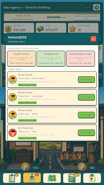 闲置机构游戏(Idle Agency)v0.2.11 安卓版