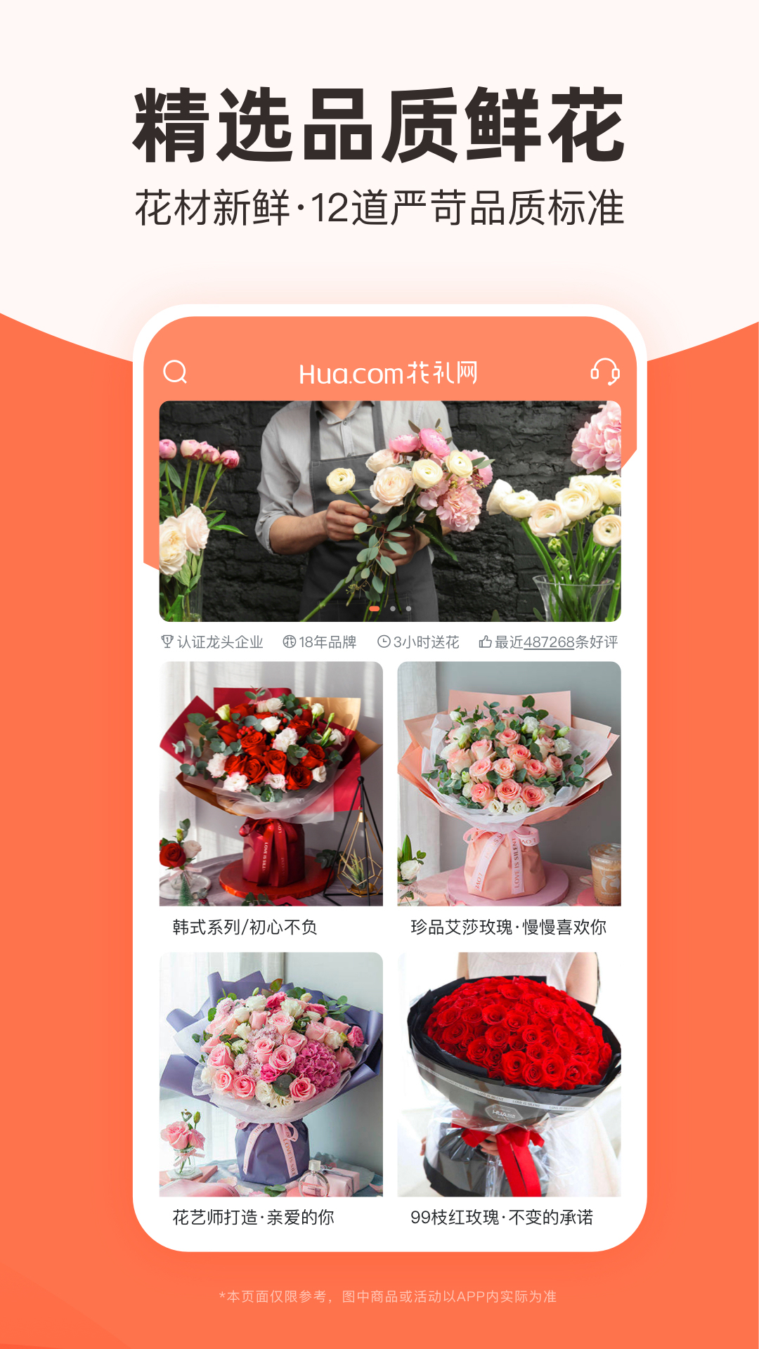花礼网鲜花速递app 花束包装 花材新鲜度 实拍对比