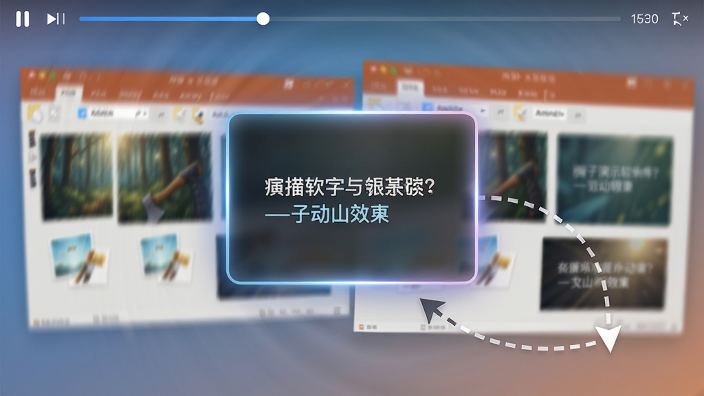 ���壺������ʾ����������ʾ�ĸ�ʱ��ת������Ч���������һ�Żõ�Ƭƽ���Ŵ���ɵ���һ�š����֣�������ֶ�̬ģ���Ĺ���Ч���������ǷŴ������ݿ�Ƭ����Ե���黯��ǰһ�Żõ�Ƭ���Ű棺���ݿ�Ƭ�����������й���Ч������񣺿Ƽ��У�������ͣ��������䡣ϸ�ڣ�����·�������߼�ͷ��ʾ����ͷָ����һ�ſ�Ƭ�������в��Ž����������ʣ����壬�������޶���Ԫ�ء�