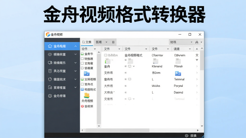 ��������չʾ������Ƶ��ʽת���������棬���沼�����������Ϊ���ܵ��������Ҳ�Ϊ�ļ��б����򣬱���Ϊǳ��ɫ���䣬�������Լ�ִ����������ơ�������Ƶ��ʽת����������Ŀ������ʾ�ڶ��������ʸɾ��޶���Ԫ��