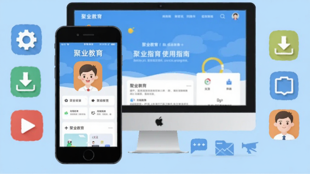 ��ҵ����ʹ��ָ�ϲ�ͼ������Ϊ�ֻ�����Բ���չʾ��ҵ����APP���棬��Χ������ͼ�ꡢ����ͼ�ꡢ����ͼ��ȣ���ƽ����ƣ�����ǳ�������ʸɾ��޶���Ԫ��