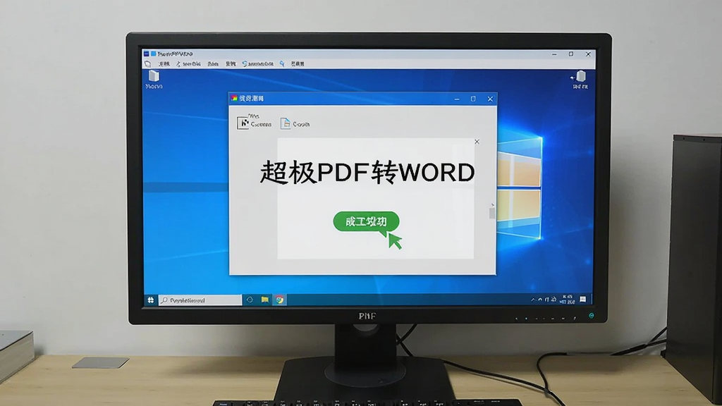 һ�ų���PDFתWORD������Windows���������е���Ƭ����Ļ����ʾת���ɹ��Ľ��棬��Χ�������࣬�������������дʵ��ͼƬ�����֡�����PDFתWORD��