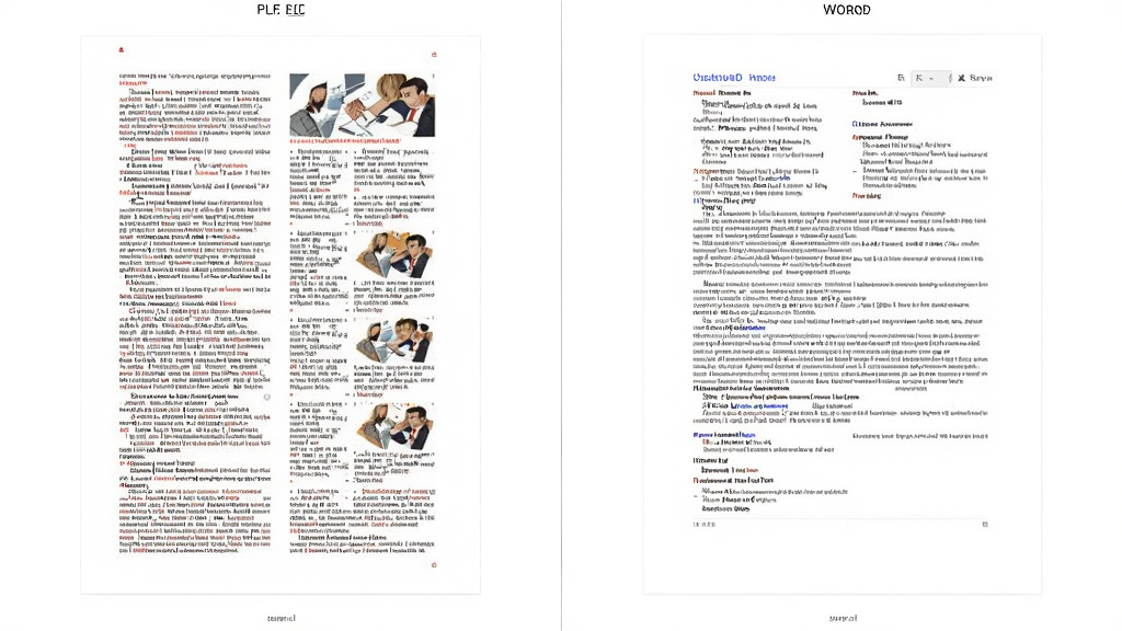 չʾ����PDFתWORDת��ǰ��ĶԱ�Ч�������ΪԭʼPDF�ļ���ʾ����ͼ�Ļ��ţ��Ҳ�Ϊת�����Word�ĵ��������Ӿ��ϼ����޲��죬����Ϊ���ף��ɾ����࣬�����������޶���Ԫ��