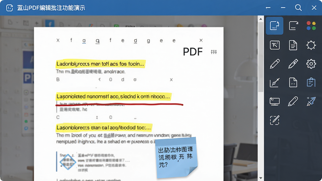 ��ɽPDF�༭��ע������ʾ��PDFҳ�����л�ɫ��������ɫ�»��ߡ���ɫ��ǩ�ȱ�ǣ��Ҳ๤������ʾ����ע�͹���ͼ�꣬�������רҵ���Ѻã�ɫ�ʴ���Э�������������ɾ�
