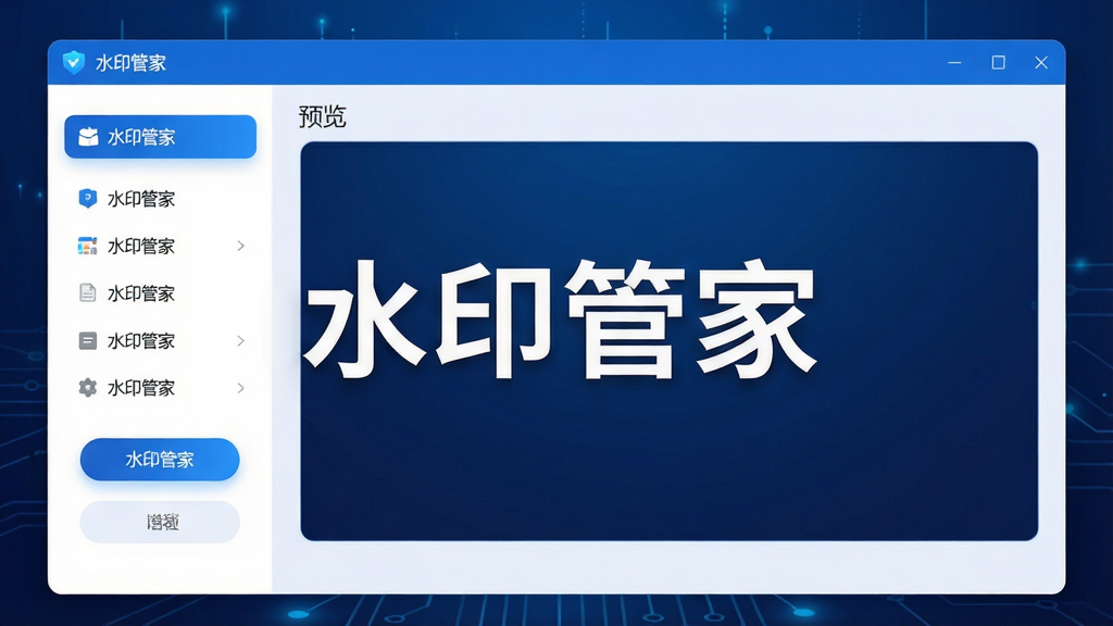 ��������Ϊ��ˮӡ�ܼҡ������ڵ��Զ����е������棬������������ɫ�Ƽ��н��䡣����չʾ��๦���б����Ҳ�Ԥ�����ڣ������Ű��������������Ϊ�ִ���ƽ��UI��ƣ���ɫ��Ϊ���״��䣬ϸ�ڰ����߹ⰴť��Բ�ǿ�Ƭ�����ʸ��壬�ɾ��޶���Ԫ�أ���Ļ������ʾ��ˮӡ�ܼҡ�������