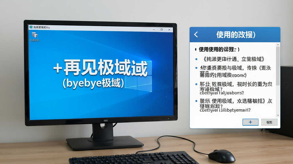 再见极域(byebye极域)软件运行在Windows桌面上,旁边显示使用教程,主体+布局+排版+风格+细节+画质,实拍桌面,干净无多余元素,高清晰度