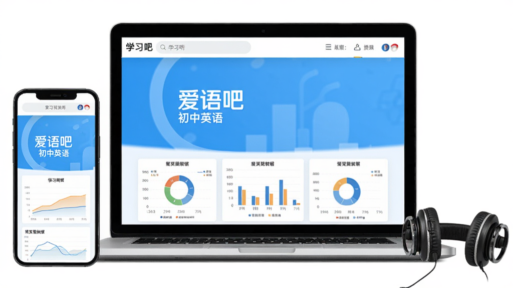 绘制一幅多设备使用场景图,主体是一台笔记本电脑和一部手机同时显示