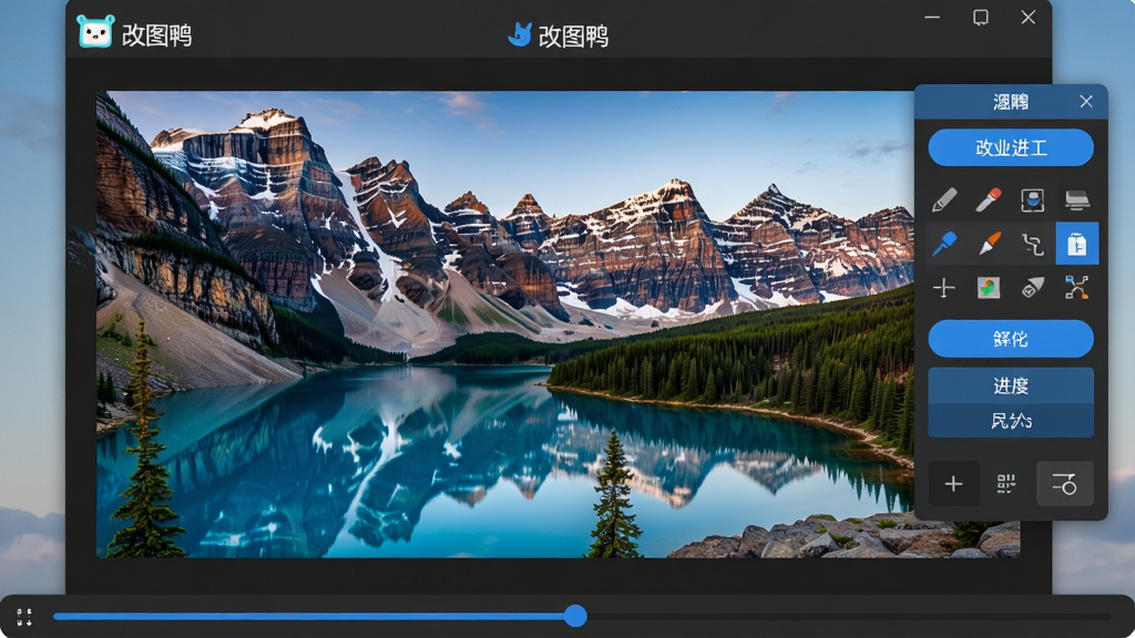һ�����������ͼ�������ǡ���ͼѼ�������н��棬����Ϊһ�Ŵ����еĸ���羰ͼ���������������Ҳ࣬�ײ���ʾ�����������������ɫΪ��������ɫ������ť������������ϸ�ڷḻ������ϸ�壬�ɾ��޶���Ԫ�ء�