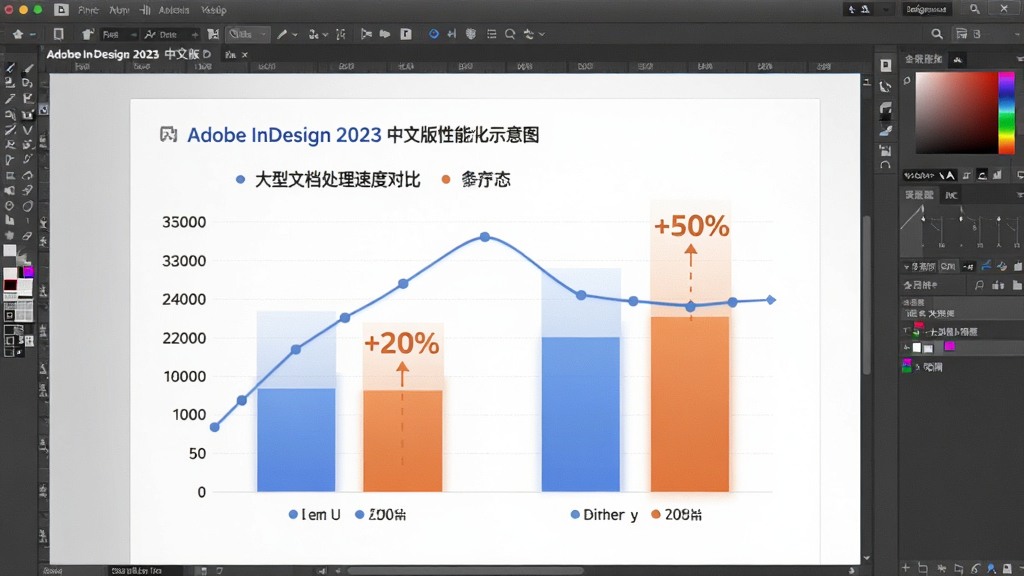 ���壺Adobe InDesign 2023���İ������Ż�ʾ��ͼ��չʾ�����ĵ������ٶȶԱ�ͼ�������֣�ͼ�������������ϣ��Ű棺���ݿ��ӻ����������רҵ�Ƽ��У�ϸ�ڣ���ʾʱ�����̰ٷֱȣ����ʣ����壬�ɾ����޶���Ԫ��