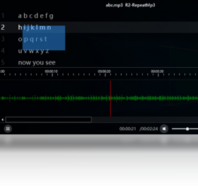 复读软件 repeat mp3 安卓版 操作界面