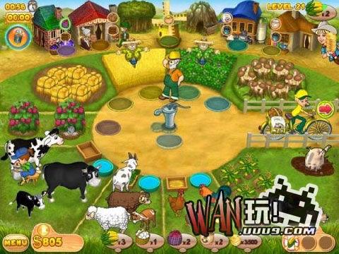 狂热农场:激情假期 Farm Frenzy: Tropical Vacation 喂猪 生产肥料 游戏界面