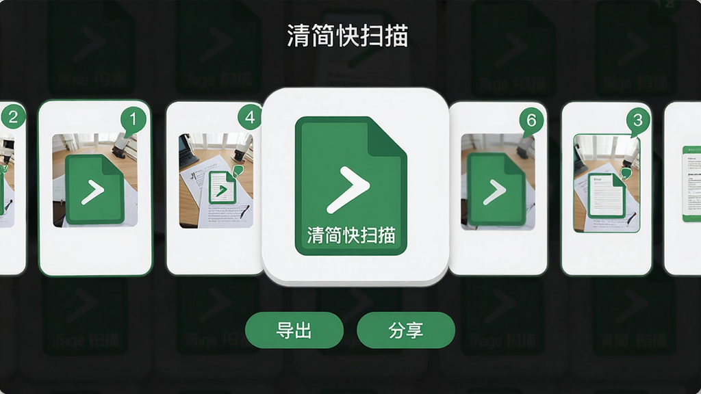 ���壺����ɨ�������ɨ�����ҳ�棬��ʾ��������ͼ���һ��PDF�ļ�ͼ�꣬�·��С�����������������ť�����֣�����ͼ�������У�PDFͼ������м䡣�Ű棺��Ƭʽ��ƣ�Բ�Ǳ߿򡣷���ִ���ƽ������ɫ��ɫ����ϸ�ڣ�ÿ������ͼ���ϽǴ�ҳ�����֣�PDFͼ�����С�����ɨ�衱���������ʣ����壬�ɾ����޶���Ԫ��