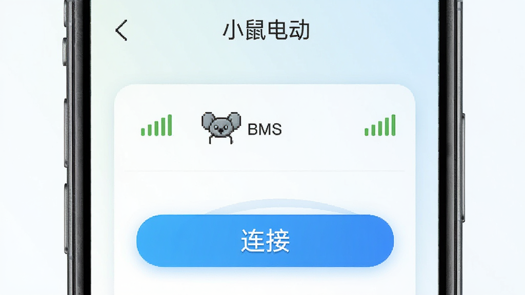 С��綯�������ӽ��棬�ֻ���Ļ��ʾ��������BMS�豸�б����ź�ǿ��ͼ��������������Ӱ�ť������ʾ������Ϊǳɫ���䣬�������ִ������ʸɾ����޶���Ԫ�أ��������С�С��綯������