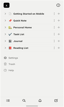Notion 安卓版 界面 截图