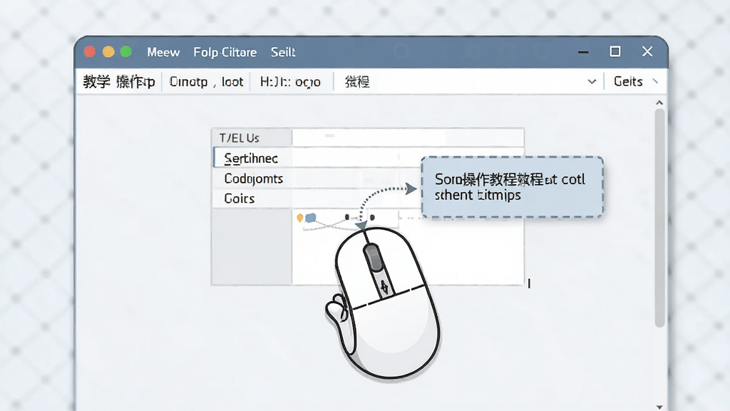 软件操作教程示意图,主体为鼠标点击设置界面,布局居中,排版简洁,风格教学,细节包含菜单栏与提示框,画质干净,无多余元素
