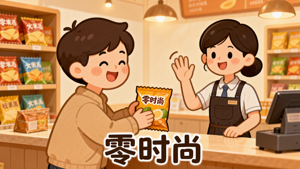 ���壺һλ�˿����ڹ�̨ǰ���ĵؽӹ���ʳ������Ա΢Ц�Ż��ֵ��𡣲��֣�ǰ���ǹ˿����Ա�������ǵ����ڲ��������ϰ�����ʳ���Ű棺������У������·��С���ʱ�С������������ܰ��ͨ���������ͣ�ɫ����ů��ϸ�ڣ��˿ͱ������⣬��Ա��װ���࣬���̵ƹ���ܰ�����ʣ����壬�ɾ����޶���Ԫ�ء�