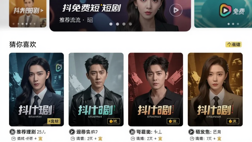 ��������Ϊ������Ѷ̾硱��ҳ�Ƽ���������Ϊ�ֲ�Banner���·�Ϊ������ϲ����ģ�飬չʾ�Ĳ��缯���棬������ͳһ�����ִ������£�ϸ�ڰ����Ƽ����ɱ�ǩ�����ʸ��壬�ɾ��޶���Ԫ�ء�