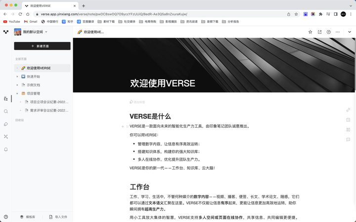Verse安卓版 功能界面