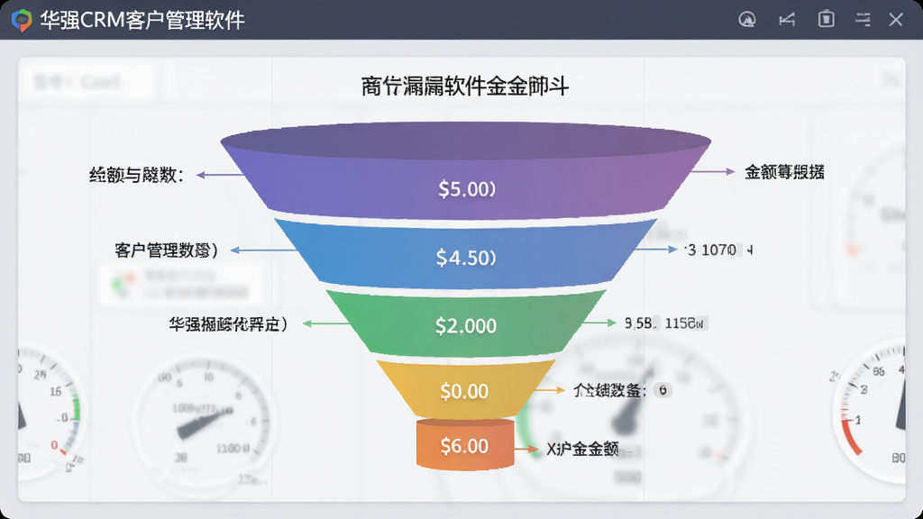 ��ǿCRM�ͻ�������������©��ͼ����չʾ��ͬ�׶ε��̻����������ɫ����©��ͼ������Ϊǳ��ɫ�Ǳ��̣����ݱ�ǩ�������������ݿ��ӻ���񣬻��ʸɾ��޶���Ԫ��