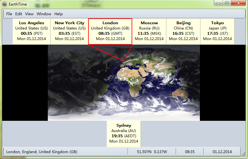 EarthTime4.3.2 桌面时钟工具