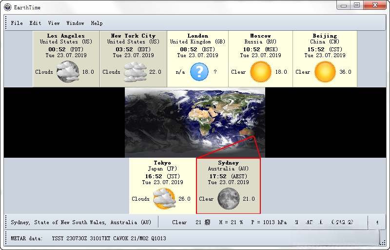 EarthTime4.3.2 桌面时钟工具