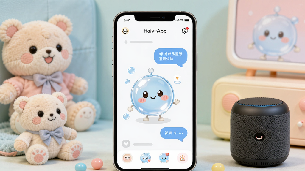 ��������ΪHaiviviApp�Ľ���չʾ��������һ�������ֻ�����Ļ����ʾ�ɰ��Ŀ�ͨ�������ɫ��Ի����ݣ���Χ������ë����ߡ�����������豸����������������������ɫϵ�����ּ�����죬������¿ɰ���ϸ�ڷḻ�����������Ҹɾ����޶���Ԫ��