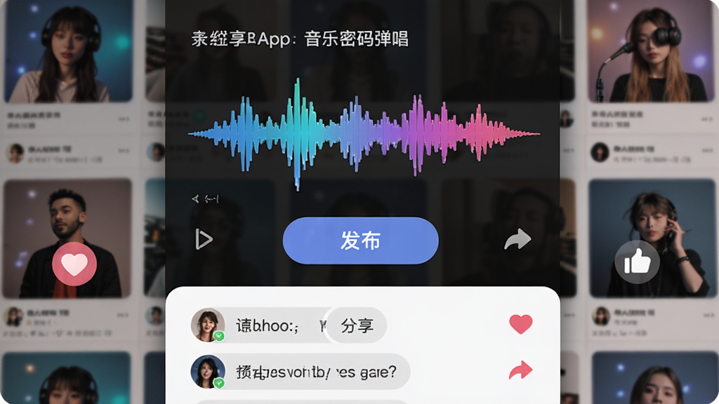 ���壺�������뵯��App��¼���������棬��ʾ¼�����κͷ�����ť������Ϊ������̬��Ƭǽ�����֣��Ϸ�Ϊ¼�����Σ��·�Ϊ������ť���û����ۣ����������а��ĺ͵���ͼ�ꡣ�Ű棺�����࣬��ť����Բ����ơ�����罻�������ữ��ϸ�ڣ�����ͼ��ɫ���䣬���ʣ�ϸ�壬�ɾ��޶���Ԫ�ء�