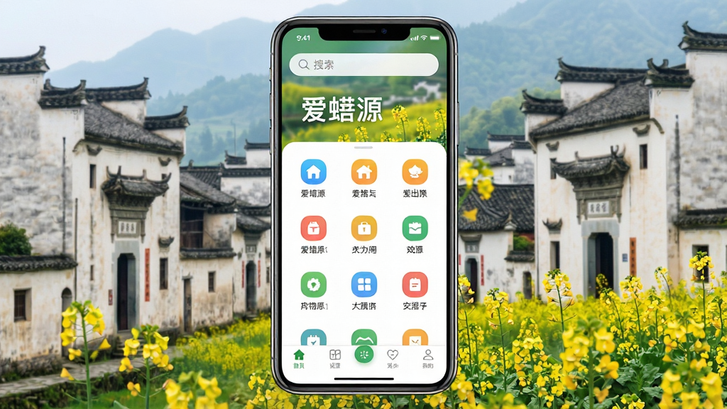 ���壺�ֻ���Ļչʾ������Դ��App�����棬����Ϊ��Դ���ɽ������Ͳ˻���ʵ���ں�ͼ�����֣����涥��Ϊ���������в�Ϊ����ͼ�����񣬵ײ�Ϊ���������Ű棺�ִ���ƽ����ƣ�ͼ�Ĳ�ï�����������Ȼ��ɫ��������ͻ���������������⣻ϸ�ڣ���Ļ����ʾ������Դ����������Ҫ����ͼ�꣬����ɾ��޶���Ԫ�أ����ʣ�����ϸ�壬����дʵ��