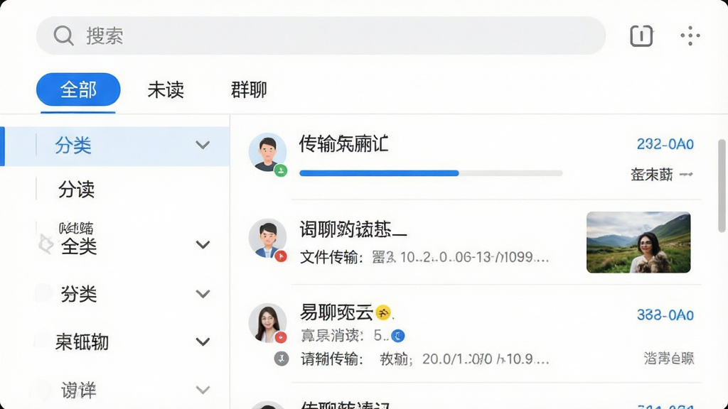 ���壺������������Ϣ�������棬չʾ�������������ǩ���۵��ĻỰ�б������֣�����Ϊ�������·�Ϊ��ȫ��������δ��������Ⱥ�ġ��ȷ����ǩ�����·�Ϊ�Ự��Ƭ���Ű棺���ҷ������֣����Ϊ�����б����Ҳ�Ϊ�ỰԤ������񣺼������磬��ɫ��������ɫ����ѡ��̬��ϸ�ڣ����ļ������������ͼƬ����ͼ�����ʣ����壬�ɾ����޶���Ԫ�ء�