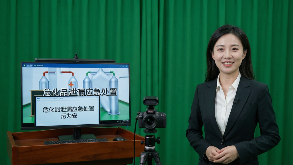一位安全培训讲师正在录制