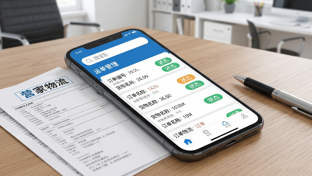 ���壺�����ֻ���ĻչʾӪ������APP���˵��б�ҳ�棬���������������б�����ʾ������š��������ƺ�״̬��ǩ�����֣��ֻ�б����ľ���ϣ��Ա߷��л��˵��ݺͱʣ�����Ϊ���İ칫�һ������Ű棺�ֻ���Ļռ�ݻ������壬�б����������ɼ����������ס���񣺱�ƽ��UI��ƣ�ɫ��������Ϊ�������רҵ��ϸ�ڣ���Ļ�ϵ����֡�Ӫ���������͡��˵������������ɼ����б���ɫ�����ֲ�ͬ״̬�����ʣ����壬�ɾ����޶���Ԫ�ء�