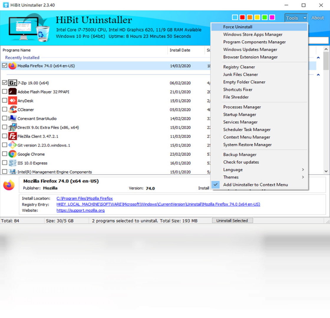 HiBit Uninstaller 安卓版 界面