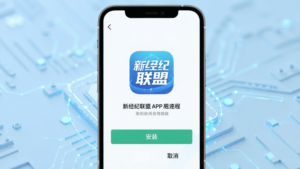 һ��չʾ�ֻ�Ӧ�ð�װ���̵�ͼƬ���ֻ���Ļ��ʾ�¾�������APP�İ�װ���棬���С���װ���͡�ȡ������ť��������ǳ��ɫ�ĿƼ��б�������������λ��ͻ�����¾������ˡ�Ӧ��ͼ�꣬�������࣬�����������ɾ��޶���Ԫ�ء�
