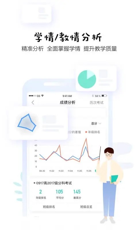 生学堂教师端app 成绩查询 班级管理 学情分析