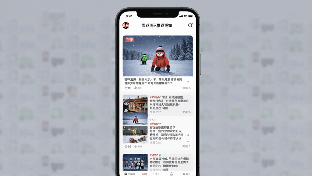 ���壺ѩ��APP��Ѷ����֪ͨ���棬�ֻ���Ļչʾ�������ſ�Ƭ�����֣��ֻ������룬����Ϊ��ͻ�ɫ���Ű棺��Ƭʽ���֣�ͼ�Ĳ�ï���������APP��񣬼�����ˡ�ϸ�ڣ��С��Ƽ�����ǩ������ͼ���������ʸɾ����޶���Ԫ�ء�