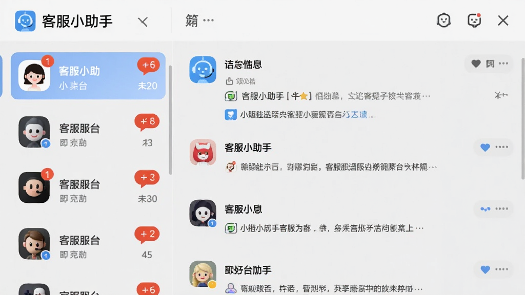 չʾ���ͷ�С���֡������Ķ��˺žۺϽ��棬�������г����ƽ̨�˺�ͷ����δ�����ֽǱ꣬�Ҳ�Ϊͳһ��Ϣ��������Ϊǳ��ɫ������ɾ�������ͻ�����ͷ�С���֡�Ʒ�Ʊ�ʶ�������������޶���Ԫ��