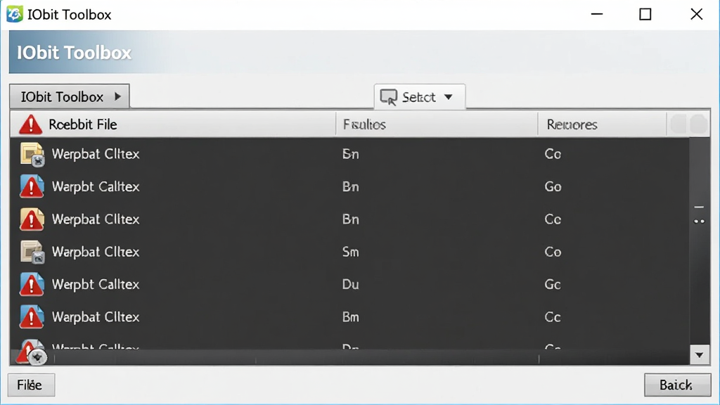 IObit Toolbox文件粉碎工具界面,显示待粉碎文件列表,有红色警告标识,界面简洁,文字标注