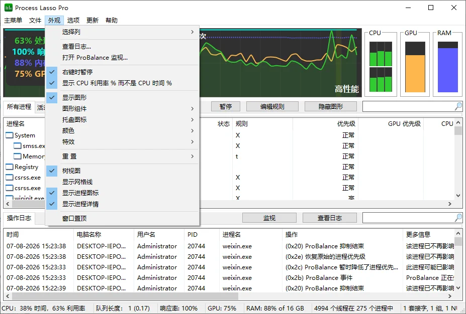 Process Lasso进程优化工具12.5.0.24 专业进程管理