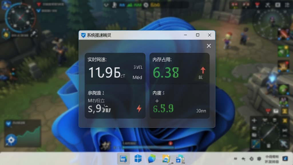 һ�ŵ��������ͼ�������ǡ�ϵͳ���پ��顱��Windows 11ϵͳ������ʱ������������ʾʵʱ���ٺ��ڴ�ռ�ã�������ģ������Ϸ���棬���ֺ��������Ƽ���ǿ��ϸ�ڷḻ�����ʸɾ����޶���Ԫ�ء�