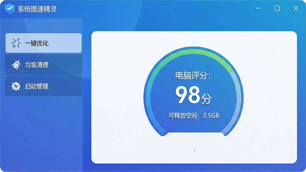 һ��չʾ����������ĸ����ͼ�������ǡ�ϵͳ���پ��顱����ɫ�������Ǳ��̽��棬������������๦���б�������һ���Ż�������������������������������������������ʾ���������֣�98�֡��͡����ͷſռ䣺2.5GB�����Ű�רҵ������ִ���Լ��ϸ�ڷḻ�����ʸɾ����޶���Ԫ�ء�